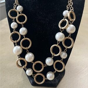 Erica Lyons Gold and Pearl Necklace